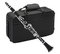 clarinete bajo Clarinete de instrumentos profesionales Tune en Si bemol Tubo negro 17 teclas Tecla de cobre y níquel Clarinete de baquelita en tono Bb