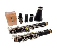 clarinete bajo Clarinete de madera negra de ébano, baquelita profesional, 17 teclas, fácil de tocar con un sonido hermoso