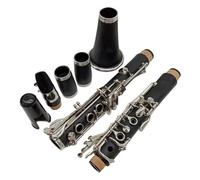 clarinete bajo Clarinete de madera negra de ébano clarinetes Bb profesionales baquelita 17 teclas instrumentos musicales boquilla cañas