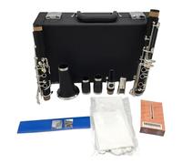 clarinete bajo Clarinete de madera negra de ébano clarinetes profesionales A baquelita 17 teclas instrumentos musicales boquilla cañas