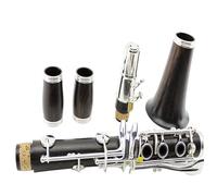 clarinete bajo Clarinete instrumento clarinete 17 teclas plateado modelo de rendimiento de prueba para principiantes