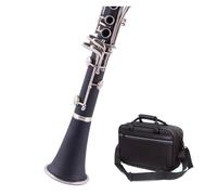 clarinete bajo Clarinete plano de 17 teclas con llave B de madera sintética instrumento para principiantes examen de nivel básico rendimiento profesional