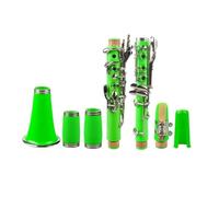 clarinete bajo Clarinete profesional 17 teclas Bb plano con estuche guantes estuche de tela para cañas 10 Uds Color verde