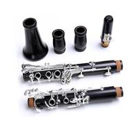 clarinete bajo Clarinete profesional de ébano plateado 18 teclas Granadilla chapada en tono Sib madera maciza