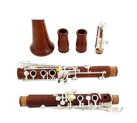 clarinete bajo Clarinete profesional de madera roja Bb palisandro teclas plateadas instrumentos de madera maciza
