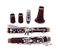 clarinete bajo Clarinete profesional de madera roja Palisandro bB chapado en oro 17 teclas