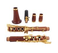clarinete bajo Clarinete profesional de secoya A Clarinete chapado en oro de palisandro plateado/ébano