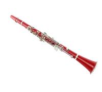 clarinete bajo Clarinete rojo instrumento de alto rendimiento ligero y fácil de sostener clarinete en si bemol de 17 teclas