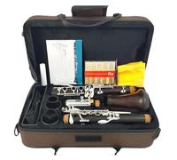 clarinete bajo Clarinete Sib Madera Ébano Plateado 17 Teclas Granadilla Goma Dura