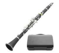 clarinete bajo Clarinetes Bb Clarinete profesional Teclas plateadas 17 teclas con estuche Boquilla El diseño de apertura preciso