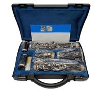 clarinete bajo Clarinetes Bb Clarinete profesional Teclas plateadas 17 teclas con estuche Boquilla fácil de limpiar