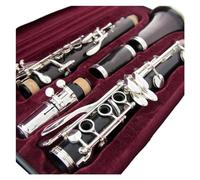 clarinete bajo Clarinetes de baquelita A clarinete profesional teclas plateadas 17 teclas con estuche boquilla fácil de usar