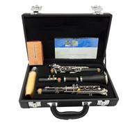 clarinete bajo Clarinetes de tono A clarinete profesional teclas plateadas 17 teclas con estuche boquilla orquestas escolares para adultos