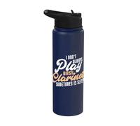 Clarinete bajo con texto en inglés "I Don't Always Play Bass Clarinetist" Stainless Steel Insulated Water Bottle