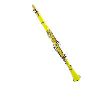 clarinete bajo Conjunto de instrumentos de viento de madera clarinete en Sib montado en resina ABS cuproníquel niquelado 17 teclas color amarillo