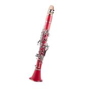 clarinete bajo Conjunto de instrumentos de viento de madera para clarinete Bb de resina de 17 teclas de cuproníquel niquelado ABS rojo