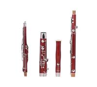 clarinete bajo Cuerpo de arce con llave C roja cuproníquel plateado con estuche clarinete de 26 teclas llave de plata y níquel clarinete bajo en tono c