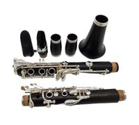 clarinete bajo El clarinete de madera compuesta es liviano Clarinete Bb Cañas para clarinete CHAPADO EN PLATA 17 teclas