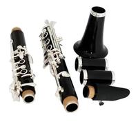 clarinete bajo El instrumento de clarinete Bb chapado en plata de ébano profesional muestra una apariencia elegante