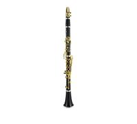 clarinete bajo Instrumento de clarinete de baquelita chapado en oro de 17 teclas en Si bemol para principiantes y exámenes de calificación
