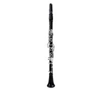 clarinete bajo Instrumentos profesionales Clarinete de ébano Tono Sib 17 teclas Granadilla plateada Madera maciza