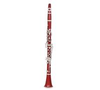 clarinete bajo Prueba de grado de clarinete, cuerpo de ABS en Si bemol, instrumento de clarinete de 17 teclas, rendimiento profesional de viento de madera(Red)