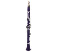 clarinete bajo Prueba de grado de clarinete, cuerpo de ABS en Si bemol, instrumento de clarinete de 17 teclas, rendimiento profesional de viento de madera(Purple)
