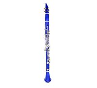 clarinete bajo Prueba de grado de clarinete, cuerpo de ABS en Si bemol, instrumento de clarinete de 17 teclas, rendimiento profesional de viento de madera(Blue)