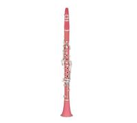 clarinete bajo Prueba de grado de clarinete, cuerpo de ABS en Si bemol, instrumento de clarinete de 17 teclas, rendimiento profesional de viento de madera(Pink)