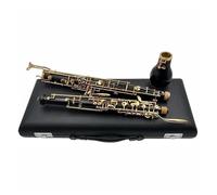clarinete bajo Teclas chapadas en oro clarinete de viento de madera forrado con guantes de caña llave F de madera de ébano de cuerno madera maciza Alto