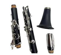 clarinete bajo Una apariencia brillante 17 teclas clarinete Bb baquelita B instrumento Musical plano con estuche accesorios boquilla