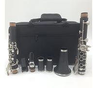 Clarinete BB Clarinet Bakelite Clarinetes Níquel Silver Key Instrumentos Musicales Caso Boquilla Reeds Clarinete Profesional (Color : Ebony)