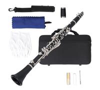 Clarinete Bb Profesional, 17 Teclas con Cañas Clarinete Plano Bb para Música Clásica y Jazz para Estudiantes y Artistas
