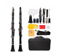 Clarinete Black BB Abdominales Clarinet 17-Key Cupronickel Chapado En Níquel Kit Con Clarinete + Caña + Correa + Caso Clarinetes