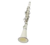 Clarinete blanco 17 teclas Bb tono plano instrumento profesional de viento de madera baquelita en caja Instrumentos De Clarinete