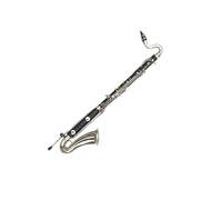 Clarinete Clarinete bajo plateado con llave en si bemol instrumento de madera con caja