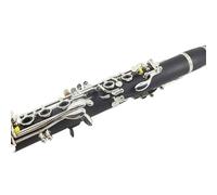 Clarinete Clarinete De 17 Teclas Con Cuerpo De Ébano Y Llaves Plateadas Con Accesorios(Wood Bakelite)