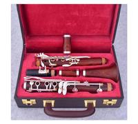 Clarinete Con Cuerpo De Tubo De Madera De Cocobolo, Clarinete Con 17 Teclas En Tono A, Teclas Chapadas En Plata Con Accesorios Clarinete Para Principiantes