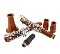 Clarinete De 17 Teclas En Tono Sib Cuerpo De Secoya Teclas Plateadas Con Estuche De Almacenamiento Y Accesorios