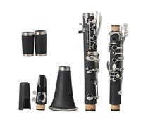 Clarinete De Baquelita Negro De 17 Teclas En Tono Bb Con Estuche Y Herramienta De Tornillo Con Clip De Caña Accesorios Clarinete Para Principiantes