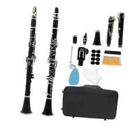 Clarinete De Color De 17 Teclas En Sib Instrumento De Viento Madera Profesional Juego De Baquelita Para Principiantes Instrumentos Musicales Para(Black)