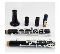 Clarinete De Cuerpo De Ébano G Tune 18 Teclas, Clarinete Chapado En Cobre-níquel Plateado Con Accesorios Clarinete Para Principiantes