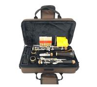 Clarinete De Ébano BB Tune 17 Teclas Cuerpo De Madera Teclas Plateadas Clarinete Con Accesorios Clarinete Para Principiantes
