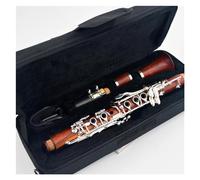 Clarinete De Tono Eb Con Cuerpo De Secoya 17 Teclas Clarinete Chapado En Oro/plata Con Accesorios(Color:Silver)