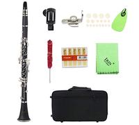 Clarinete de Tubo de baquelita BB 17 Teclas Clarinete con Juego de Botones de niquelado(Negro; # 2)