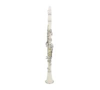 Clarinete En Clave B Cuerpo ABS 17 Teclas Color Rendimiento Profesional Instrumento De Viento Madera Instrumento Musical Clarinete Para Adultos(White)