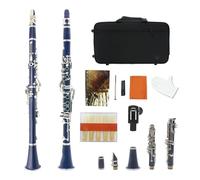 Clarinete en miniatura Clarinete 17 teclas Bb B tono plano Baquelita profesional sonido más realista y conmovedorDeep Blue