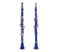 Clarinete en miniatura Clarinete 17 teclas Bb B tono plano Baquelita profesional sonido más realista y conmovedor(Blue)