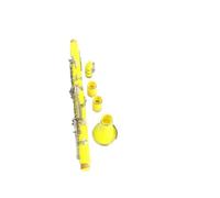 Clarinete en miniatura Clarinete ABS amarillo niquelado instrumento Bb17keys