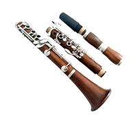 Clarinete en miniatura Clarinete de palisandro profesional niquelado Bb 17 diapasón Clarinete para mayor comodidad y jugabilidad